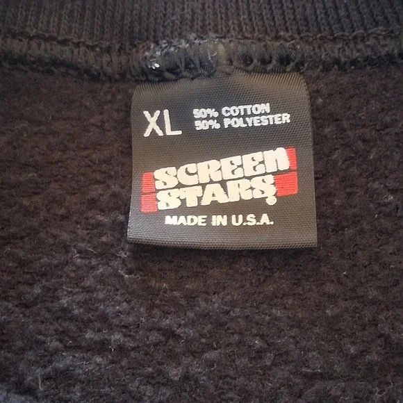 VINTAGE Cats Musical Sweatshirt Adult XL‎ Black Green Eyes 1981 Broadway Unisex - Picture 8 of 13